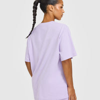 Classic Oversized Lightweight T-Shirt | Lavender Purple