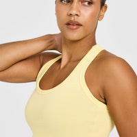 Cotton Fitted Mid Vest | Sherbert Yellow