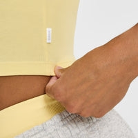Cotton Fitted Mid Vest | Sherbert Yellow