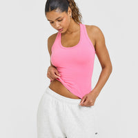 Cotton Fitted Vest | Peony Pink