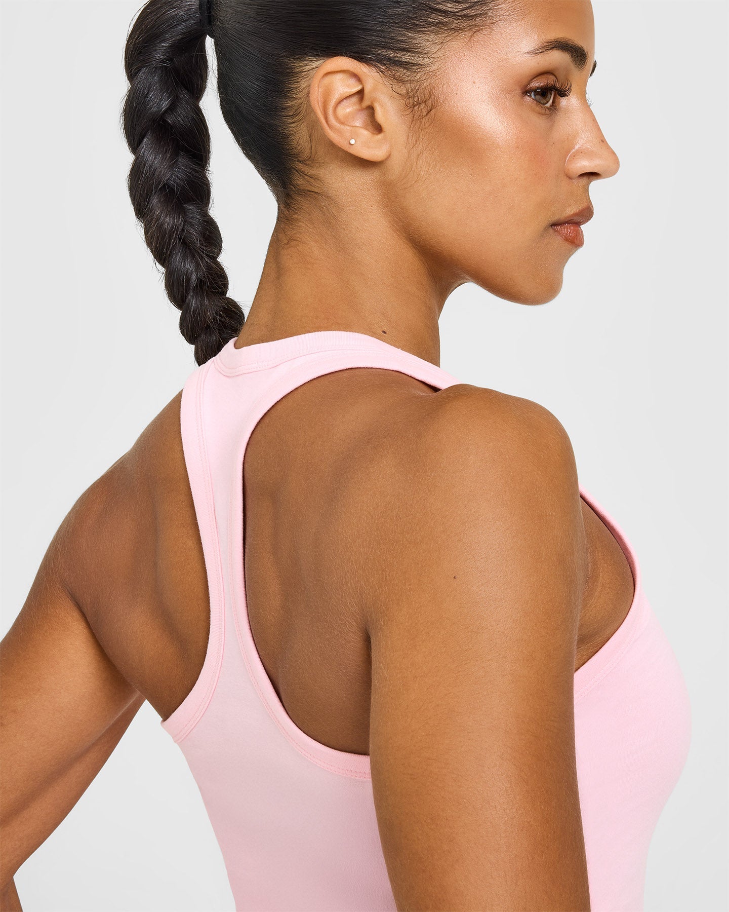 Cotton Fitted Vest | Petal Pink