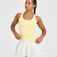 Cotton Fitted Vest | Sherbert Yellow