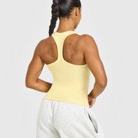 Cotton Fitted Vest | Sherbert Yellow