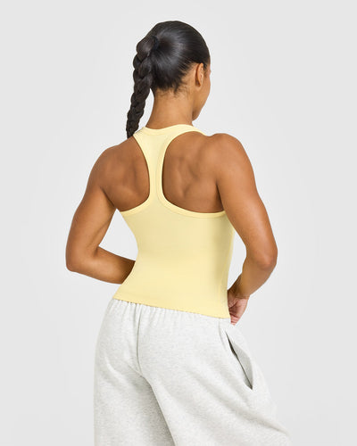 Cotton Fitted Vest | Sherbert Yellow