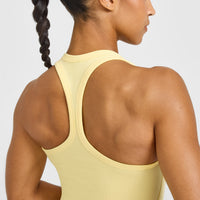 Cotton Fitted Vest | Sherbert Yellow