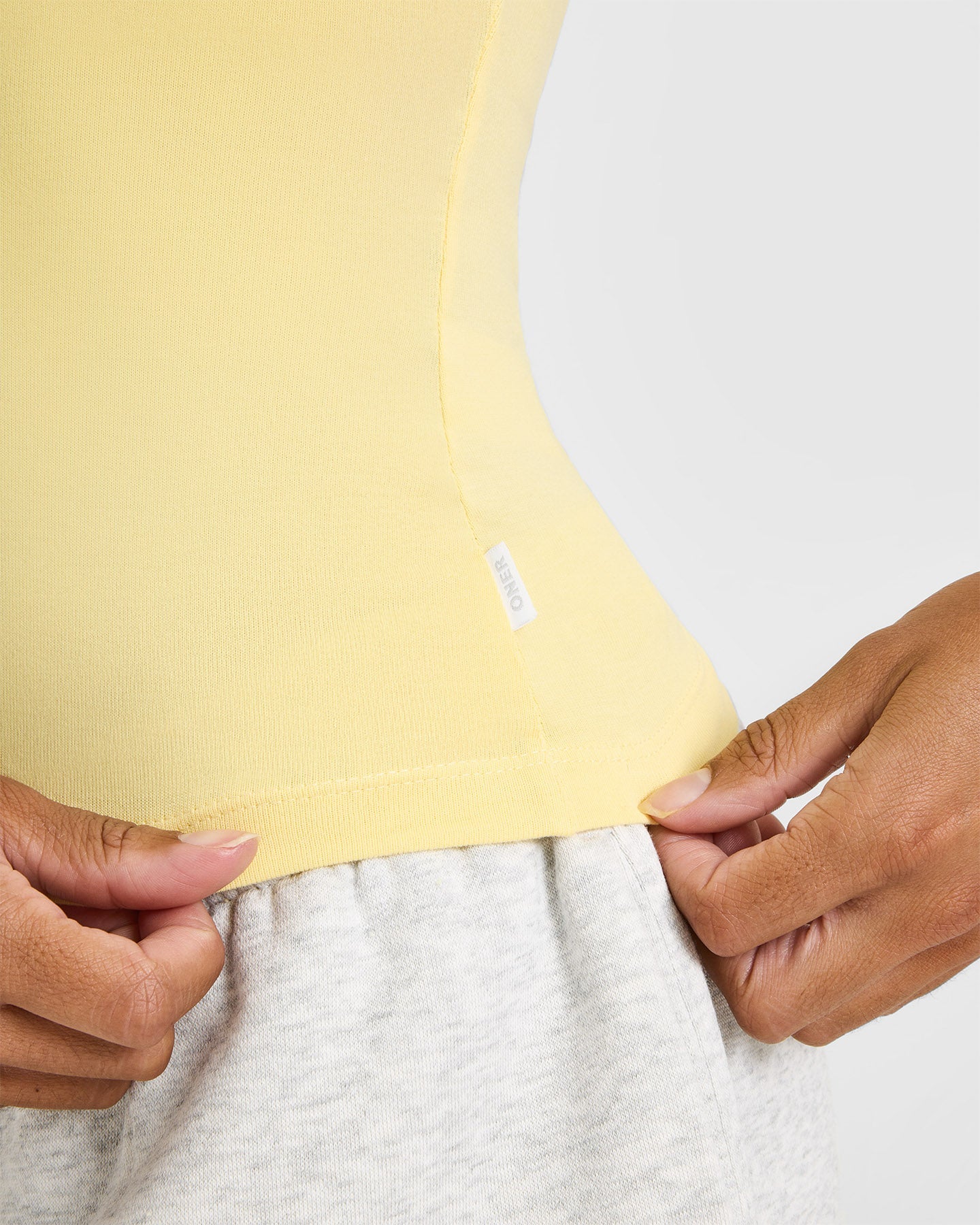 Cotton Fitted Vest | Sherbert Yellow