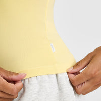Cotton Fitted Vest | Sherbert Yellow