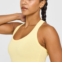 Cotton Fitted Vest | Sherbert Yellow