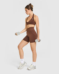 Effortless Seamless Shorts | Rustic Brown
