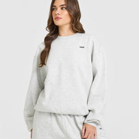 Foundations Crew Neck Sweatshirt | Light Grey Marl