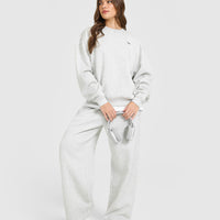 Foundations Crew Neck Sweatshirt | Light Grey Marl