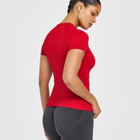 Go To Seamless Fitted Top | Fire Red