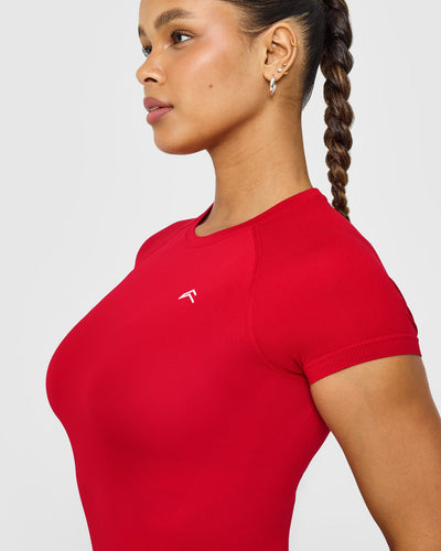 Go To Seamless Fitted Top | Fire Red