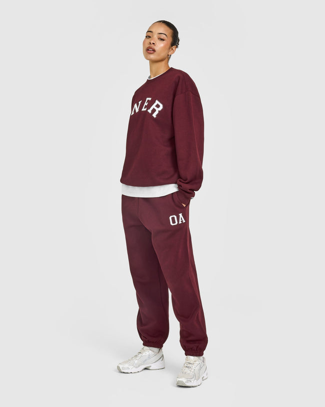 Foundations Oversized Oner Girlfriend Joggers | Rosewood