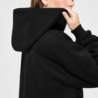 Foundations Oversized Oner Girlfriend Hoodie | Black