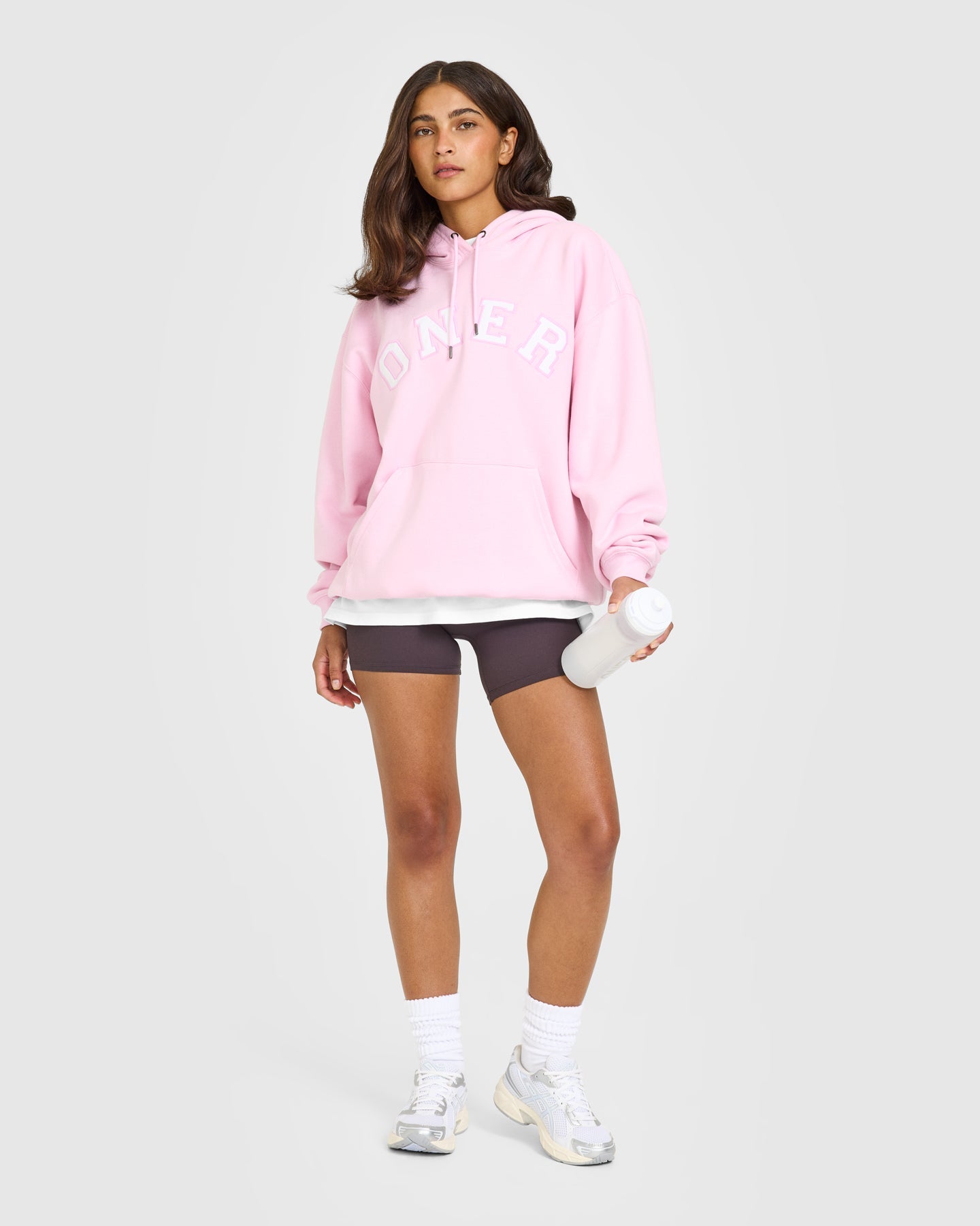 Foundations Oversized Oner Girlfriend Hoodie | Chalk Pink