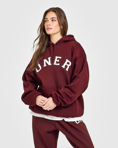 Foundations Oversized Oner Girlfriend Hoodie | Rosewood