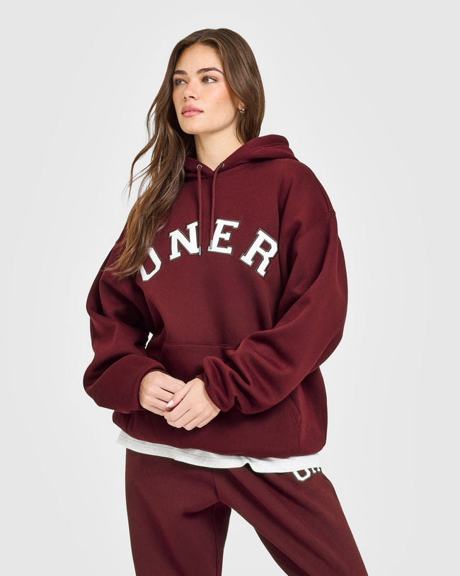 Foundations Oversized Oner Girlfriend Hoodie | Rosewood