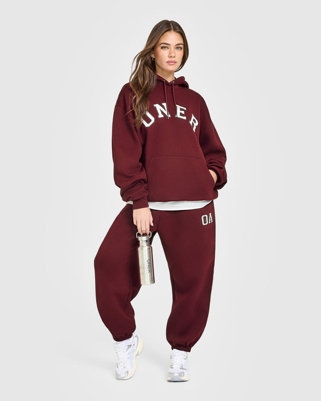Foundations Oversized Oner Girlfriend Hoodie | Rosewood