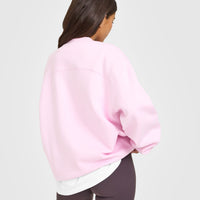 Foundations Oversized Oner Girlfriend Sweatshirt | Chalk Pink