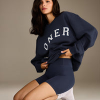 Foundations Oversized Oner Girlfriend Sweatshirt | True Blue