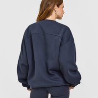 Foundations Oversized Oner Girlfriend Sweatshirt | True Blue