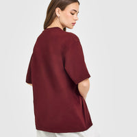 Oversized Oner Girlfriend Washed T-Shirt | Rosewood