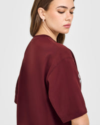 Oversized Oner Girlfriend Washed T-Shirt | Rosewood