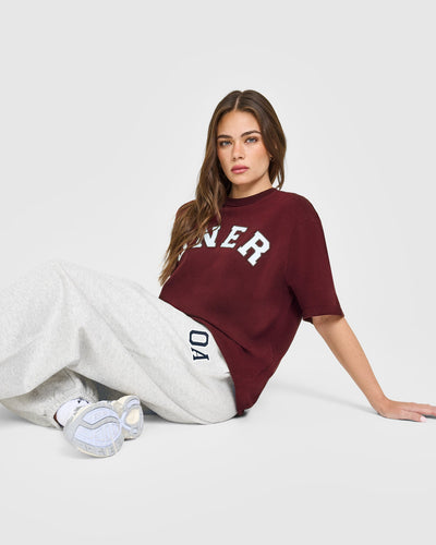 Oversized Oner Girlfriend Washed T-Shirt | Rosewood