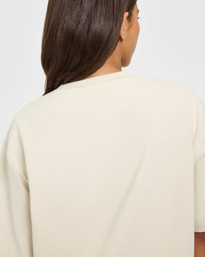 Oversized Oner Girlfriend Washed T-Shirt | Sand