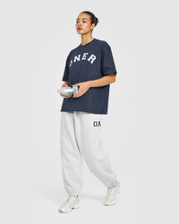 Oversized Oner Girlfriend Washed T-Shirt | True Blue