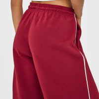 Jersey Tracksuit Straight Leg Joggers | Ruby Red