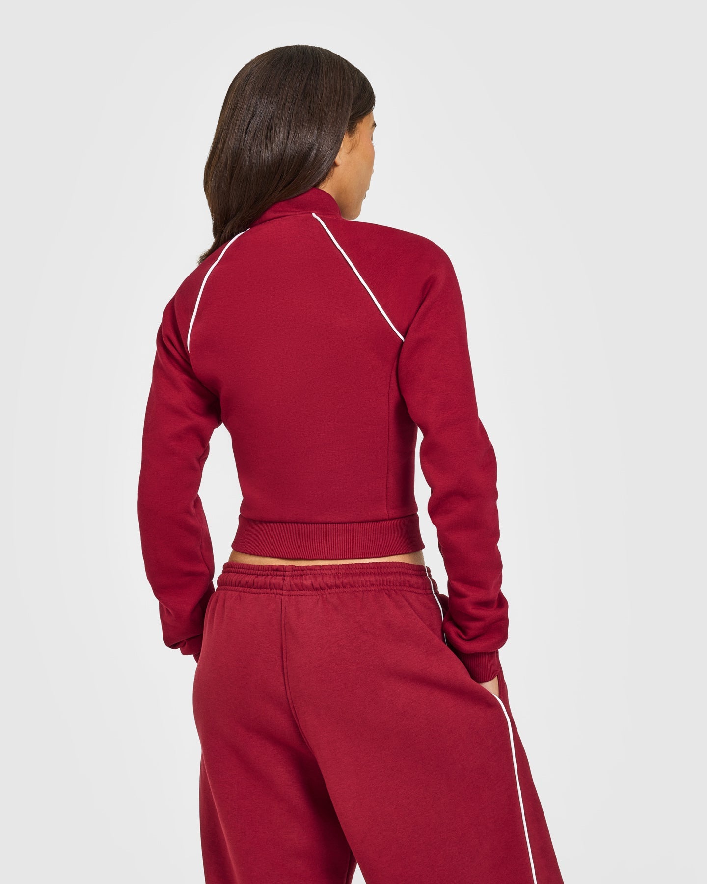 Jersey Tracksuit Zip Through Jacket | Ruby Red