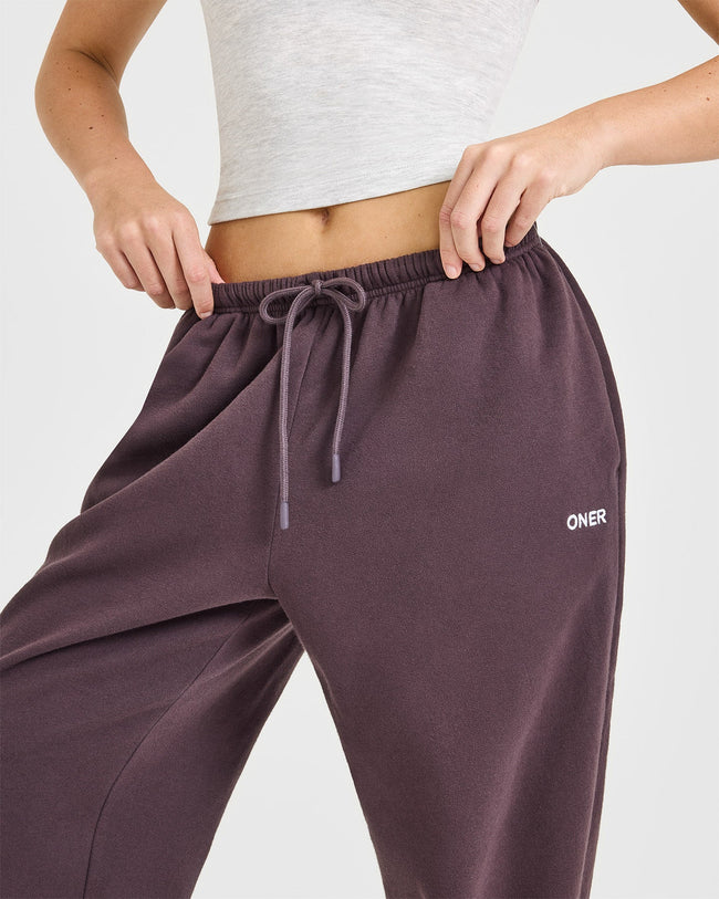 Mid Weight Relaxed Joggers | Umber Brown
