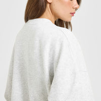 Mid Weight Sweatshirt | Light Grey Marl