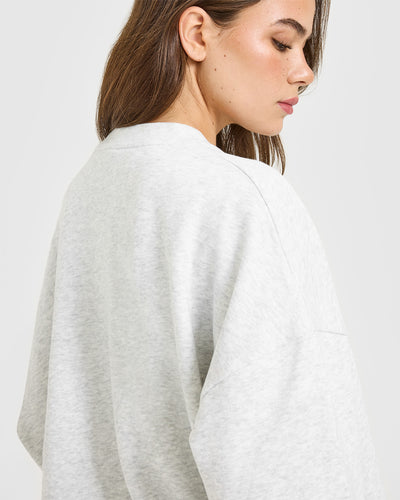 Mid Weight Sweatshirt | Light Grey Marl