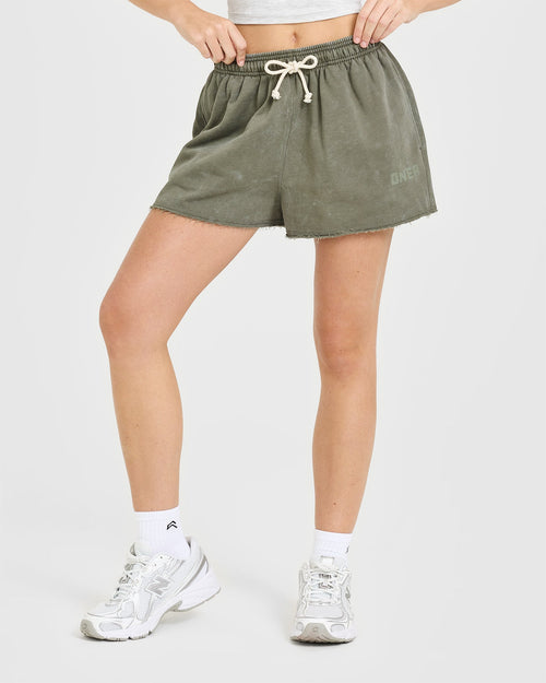 Oner Modal Raw Lounge Oversized Shorts | Washed Alpine Green