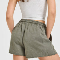 Raw Lounge Oversized Shorts | Washed Alpine Green