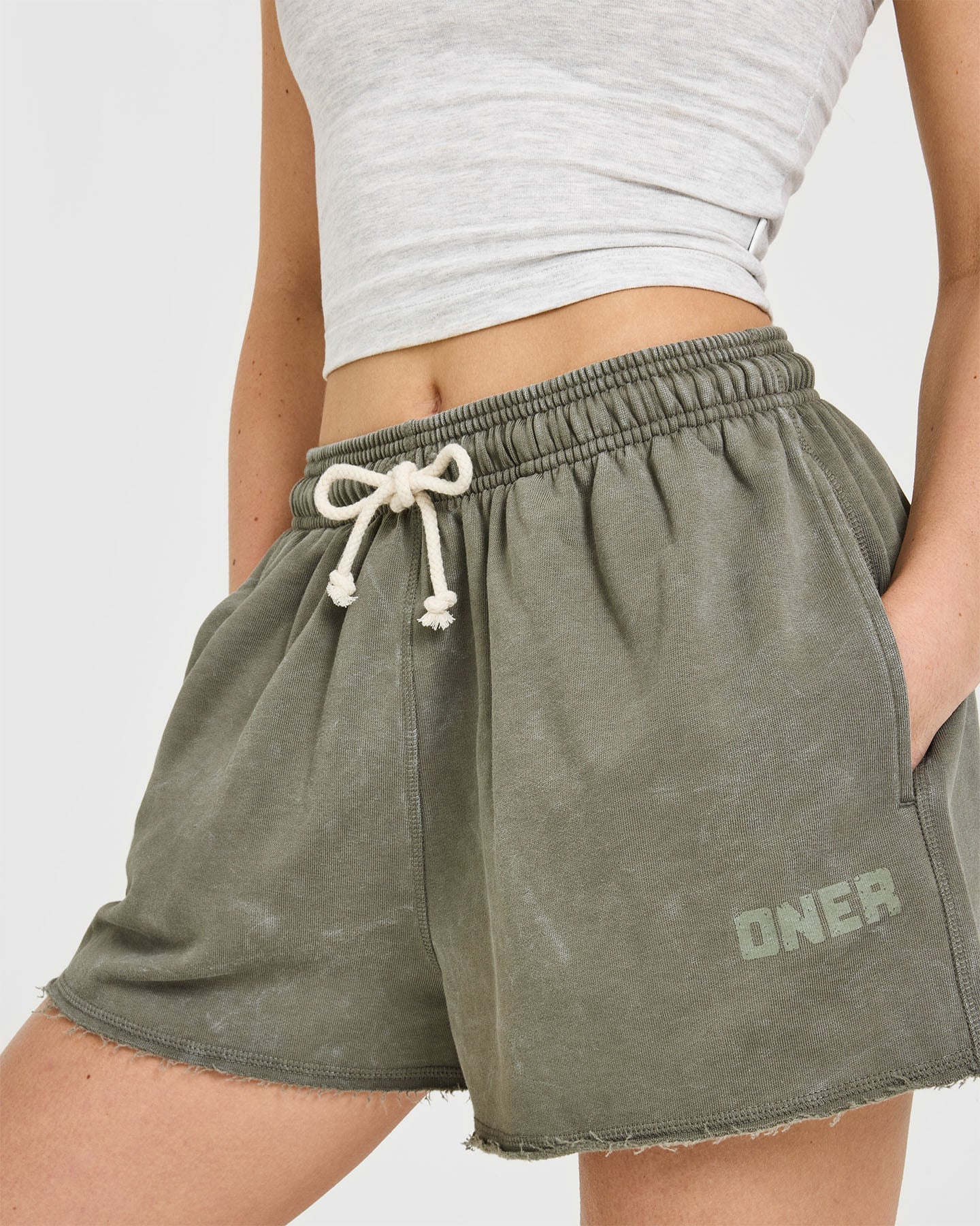 Raw Lounge Oversized Shorts | Washed Alpine Green