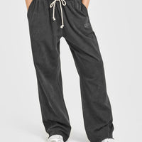 Raw Lounge Wide Leg Joggers | Washed Black