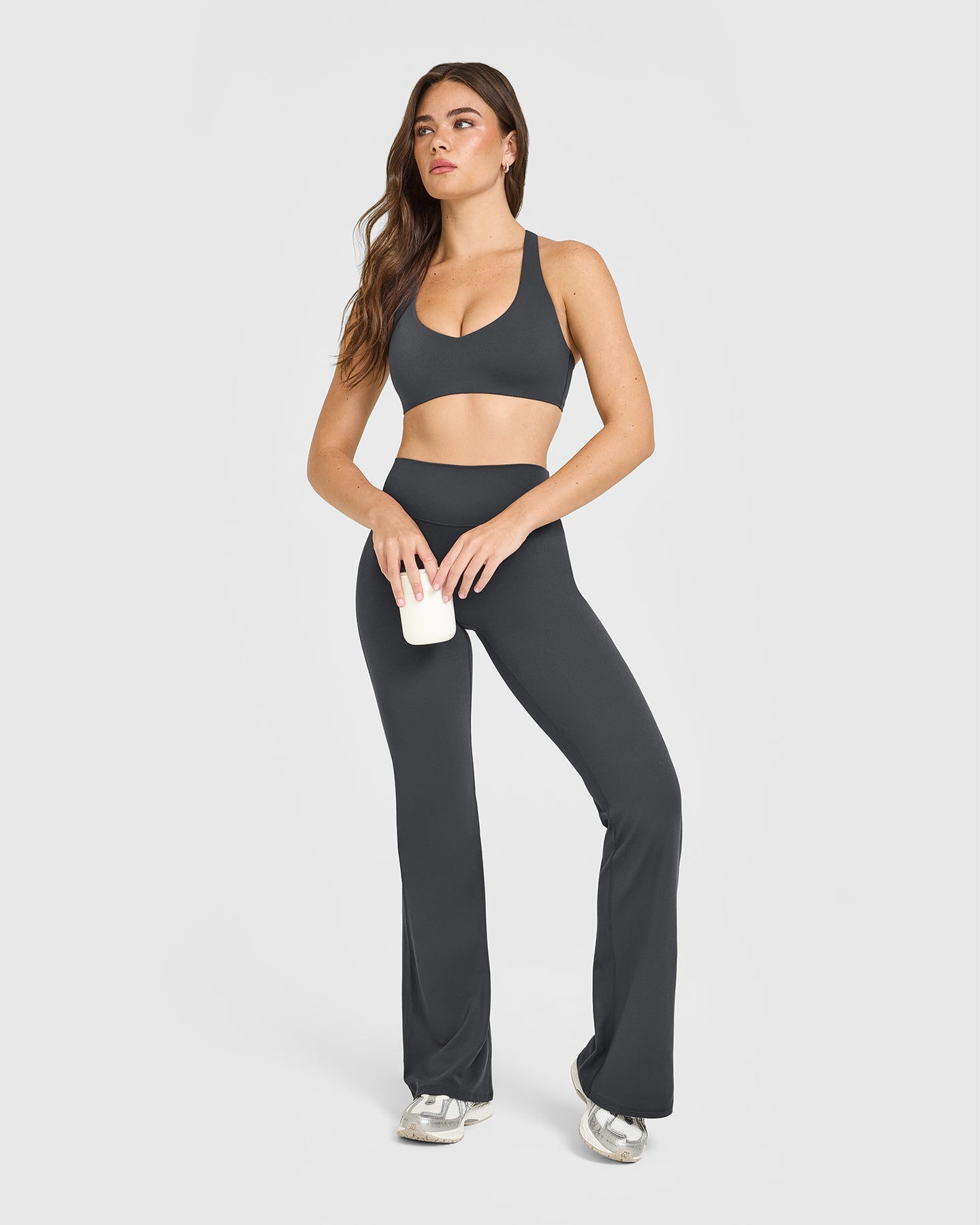 SoftMotion™ Flared Bottoms with White Logo | Coal