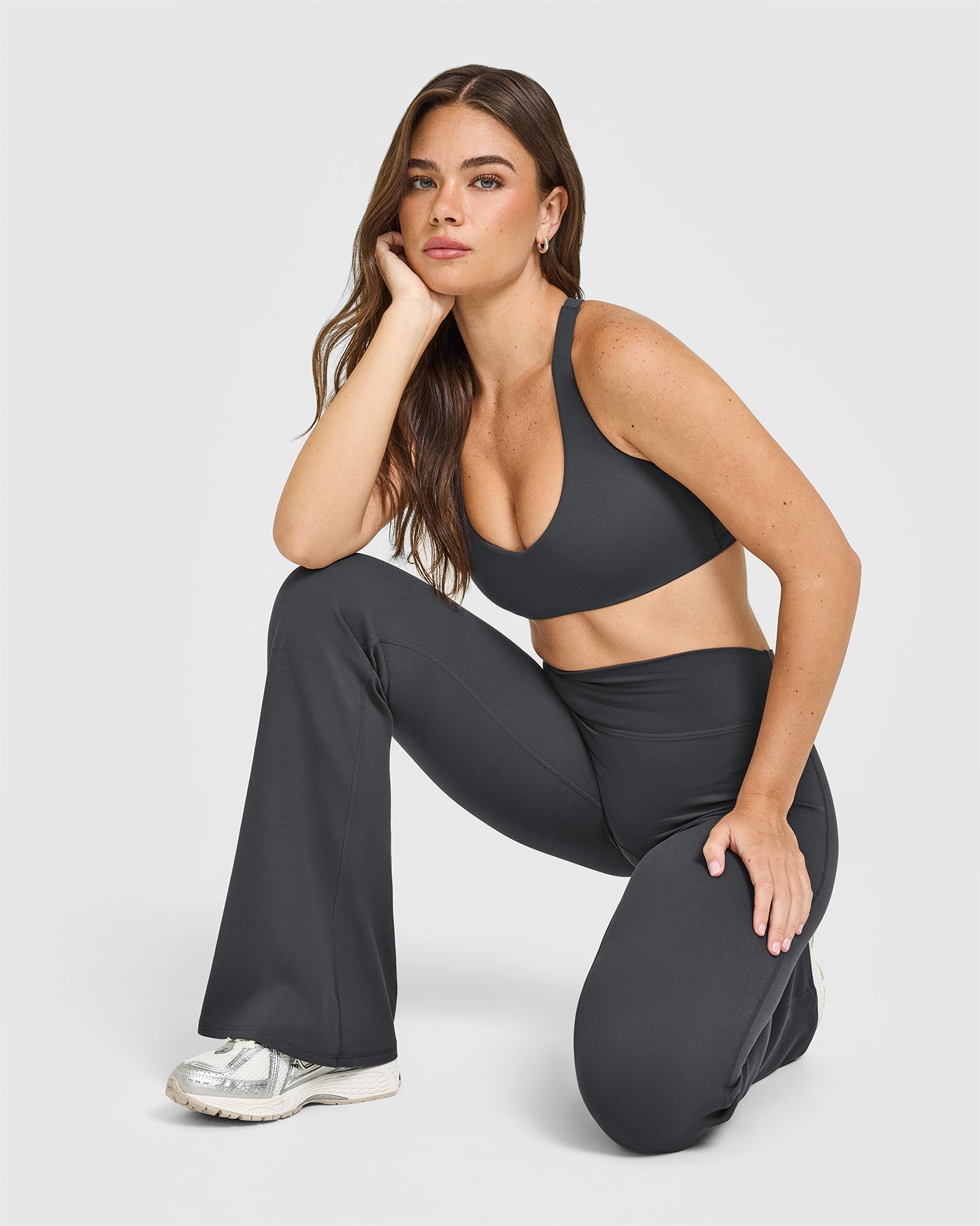 SoftMotion™ Flared Bottoms with White Logo | Coal