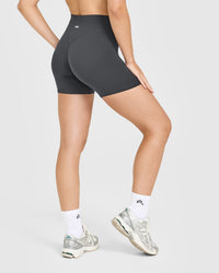 SoftMotion™ High Waisted Shorts 6" | Coal