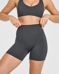 SoftMotion™ High Waisted Shorts 6" | Coal