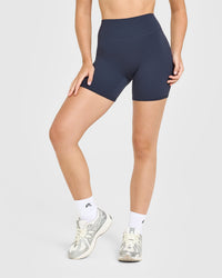 SoftMotion™ High Waisted Shorts 6" | True Blue