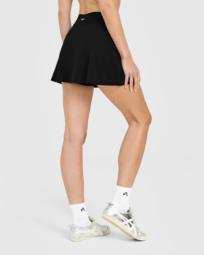 SoftMotion™ Skort with White Logo | Black