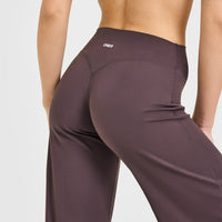 SoftMotion™ Straight Leg Bottoms with White Logo | Dark Umber Brown