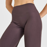 SoftMotion™ Straight Leg Bottoms with White Logo | Dark Umber Brown