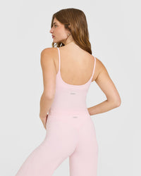 SoftMotion™ Strappy Mid Vest with Built in Bra Shelf | Ballet Pink
