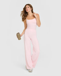 SoftMotion™ Strappy Mid Vest with Built in Bra Shelf | Ballet Pink